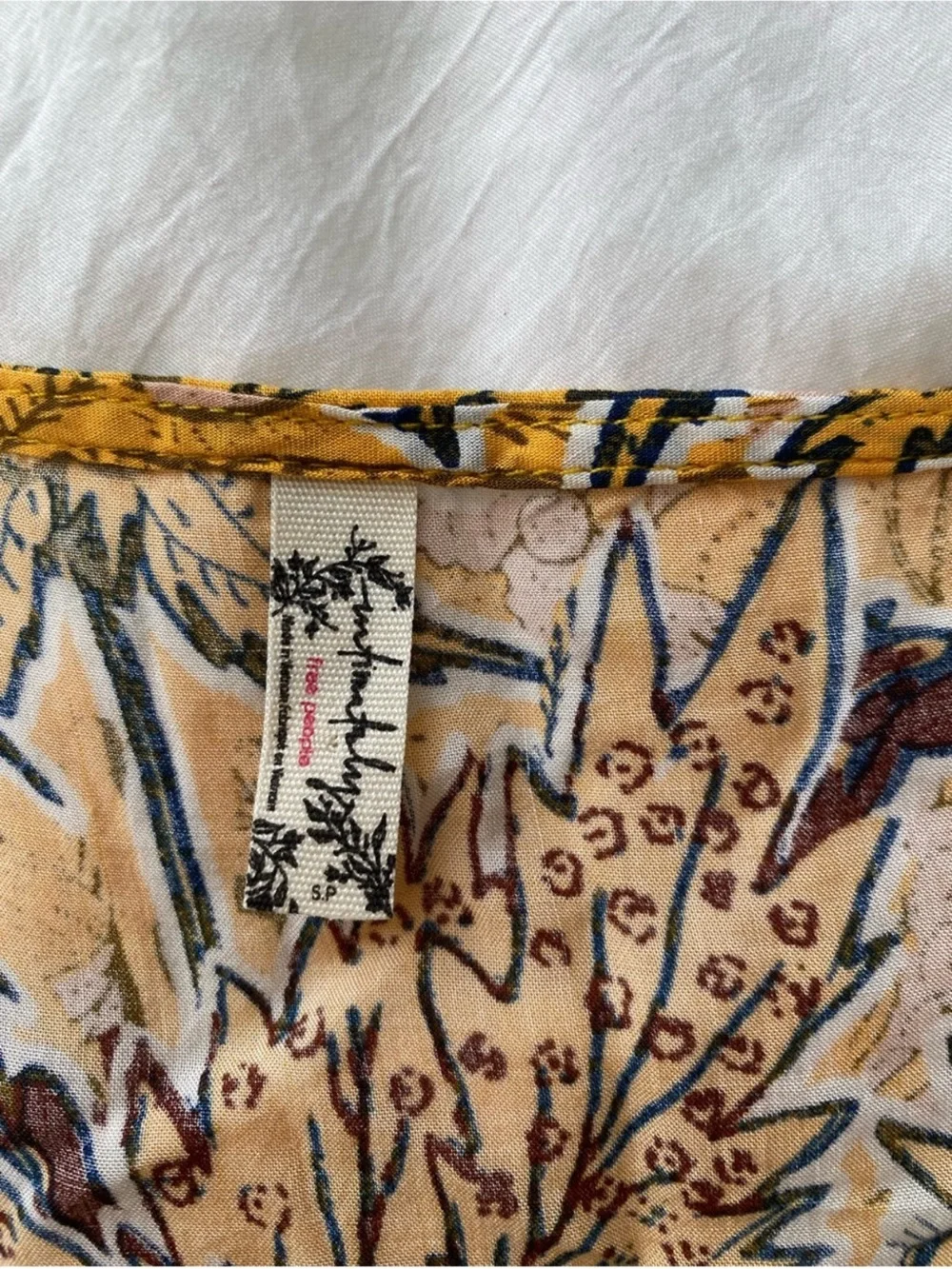 Free People Mustard Floral Maxi Dress